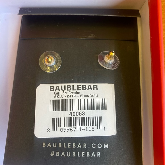 Baublebar Cesli Ear Crawler Earrings ombré green blue gold - Picture 7 of 8